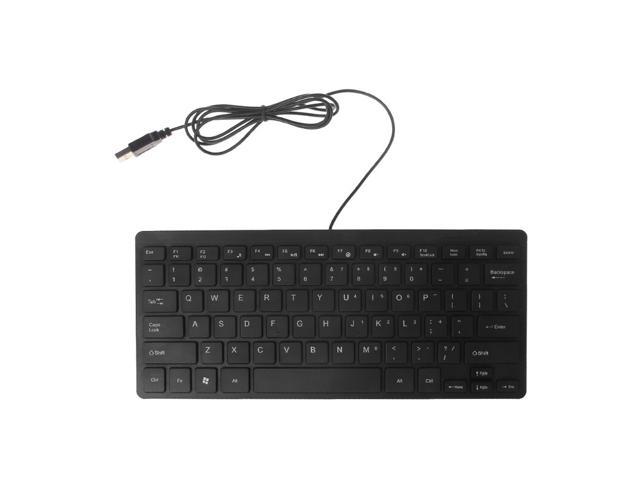 Mini Ultra Thin Quiet 104 Keys Multimedia USB Wired Keyboard For Laptop Desktop
