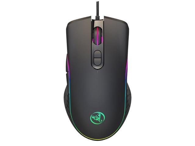 A867 Gaming Mouse 7 Buttons 6400Dpi Optical USB Wired Desktop Mice RGB Backlit Mice for PC Computer Laptop Gamers