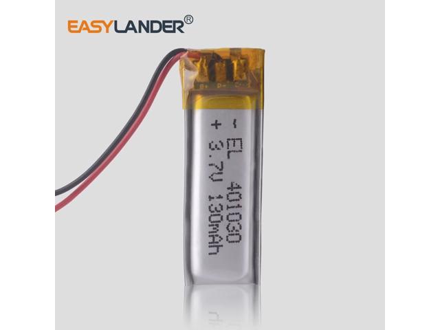 3.7v 130mAh 401030 Lithium Polymer Li-Po Rechargeable Battery For DIY Mp3 MP4 MP5 GPS 041030 Bluetooth earphone