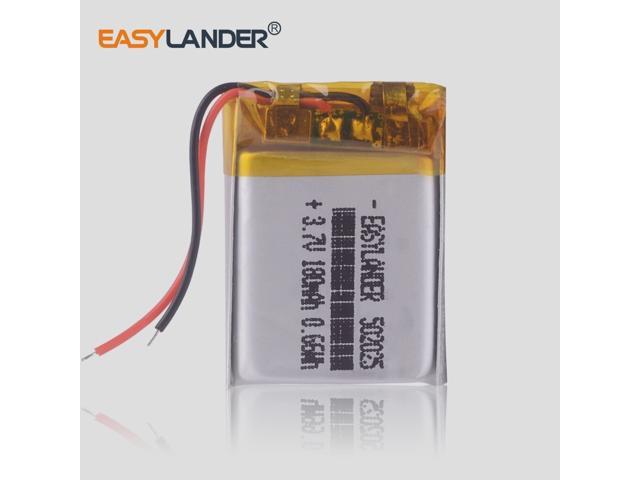 3.7V 180mAhLi ion lithium polymer battery 052025 MP3 MP4 MP5 Rechargeable Batteries 502025