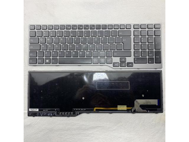 US-International Backlit Laptop Keyboard For Fujistu E754 Lifebook E753 E756 E554 E556 With Frame US-I Layout
