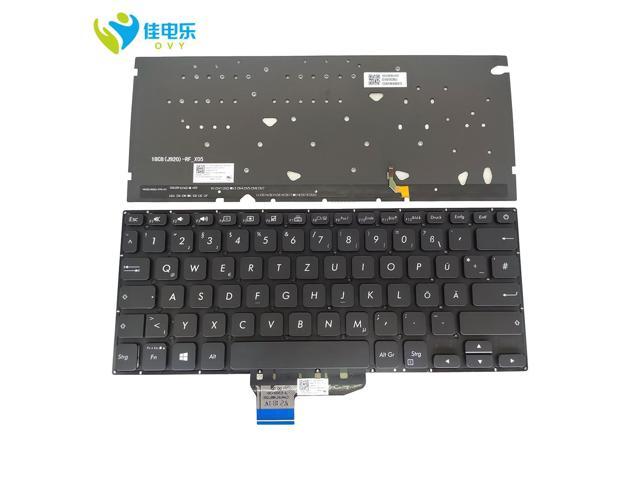 OVY GR Backlit Keyboard for ASUS VivoBook S14 X430 X430UA X430UN K430 GE German black Replacement Keyboards 0KNB0 2608GE00