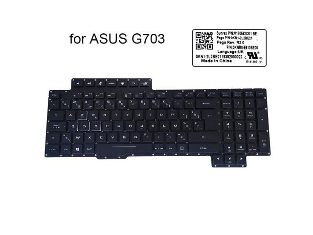 Bulgarian Belgium RGB backlit keyboard for Asus ROG G703V G703VI G703GI G703 GS BG BE gaming keyboards 0KNR0 E610BE00 E610BG00