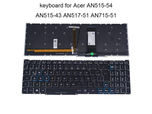 Latin backlit keyboard For Acer Nitro 5 AN515-54 AN515-43 AN517-51 AN715-51 Gaming laptop keyboards colorful light LG5P P90BRL