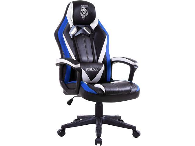 Vonesse Carbon Fiber Modern Gaming Chair with Massage Lumbar, High Back