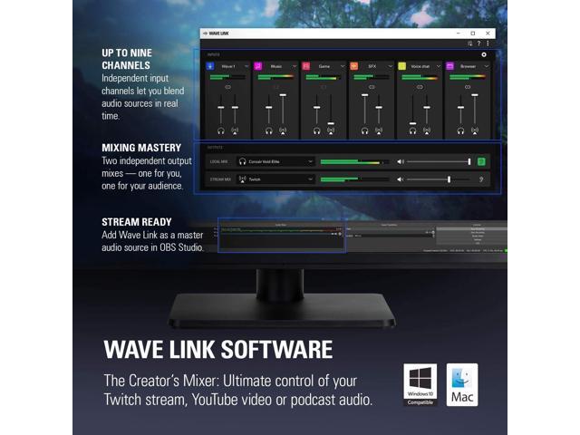 Elgato Wave:1 - Premium Cardioid USB Condenser Microphone for Streaming, Gaming, Home Office, Free Mixer Software, Sound Effect Plugins,...
