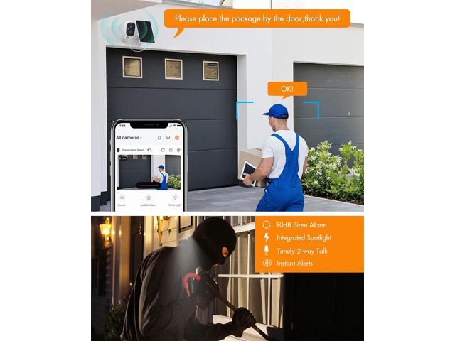 Dzees Solar Powered Security Cameras Wireless Outdoor WiFi, 2K Color Night Vision Outdoor Camera, Wireless Home Security Cameras System with Solar...
