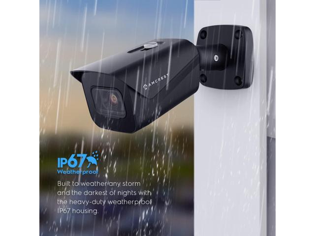 Amcrest UltraHD 4K (8MP) Outdoor Bullet Security IP POE Camera, 98ft NightVision, 2.8mm Lens, IP67 Weatherproof, 256GB MicroSD Recording, Black...
