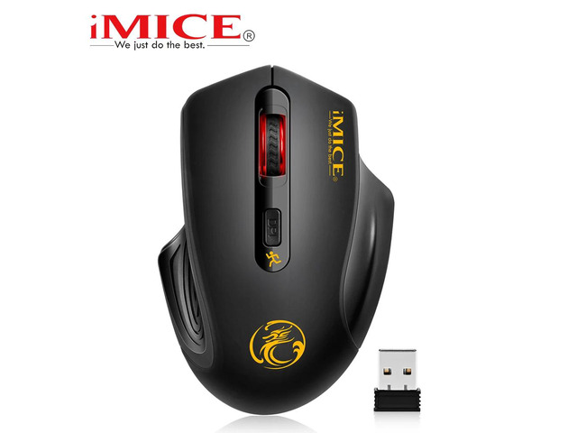 iMice Wireless Mouse 4 Buttons 2000DPI Mause 2.4G Optical USB Silent Mouse Ergon