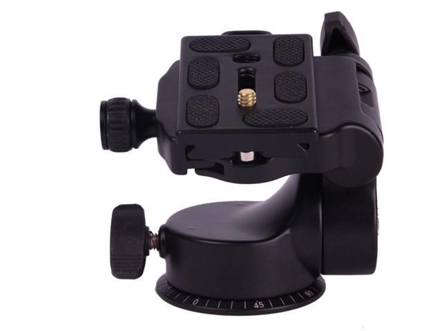 Koolehaoda Tripod Pan Head 360°Single Handle Hydraulic Damping Three-Dimensional Head with Quick Release Plate for Tripod, Monopod, DSLR Camera,...