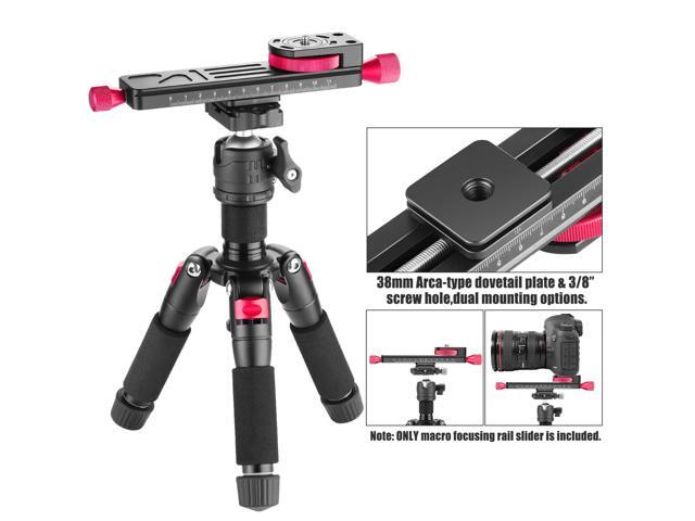 koolehaoda Metal Wormdrive Macro Focusing Focus Rail Slider/Close-up Shooting Clamp Plate: 115mm Adjustment with 1/4'Screw Head for DSLR...