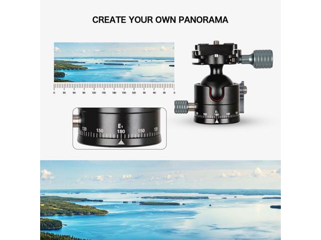 koolehaoda Low-Profile Mini Ball Head 28mm ball diameter with 1/4' Screw Arca-Type QR Plate for Tripod,Slider and DSLR Cameras, Net weight only...