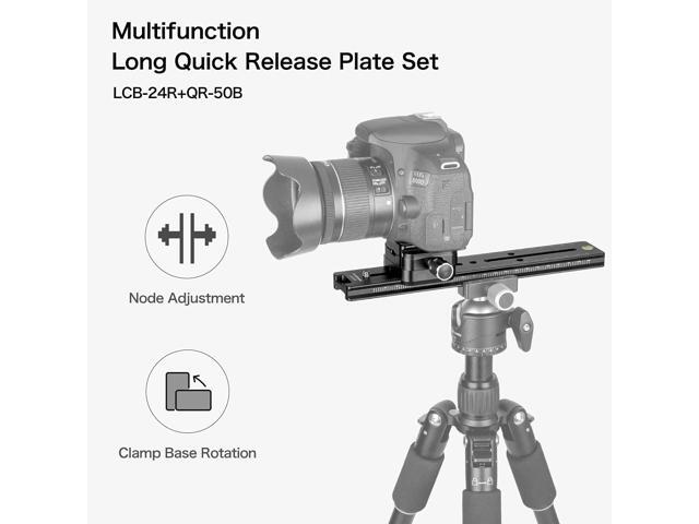koolehaoda 240mm Professional Rail Nodal Slide Metal Quick Release Clamp,Dual Dovetail Camera Bracket Mount with Double-Sided Clamp can be Rotated...