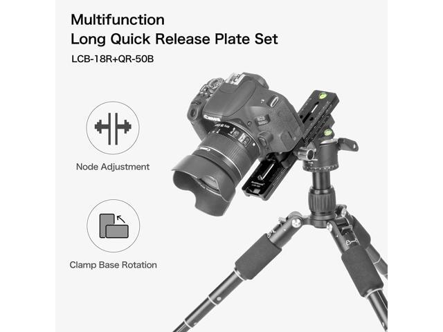 koolehaoda 180mm Professional Rail Nodal Slide Metal Quick Release Clamp,Dual Dovetail Camera Bracket Mount with Double-Sided Clamp can be Rotated...