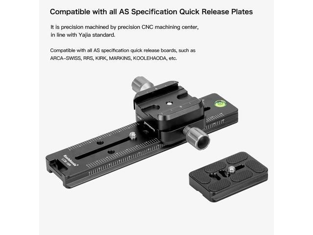 koolehaoda 180mm Professional Rail Nodal Slide Metal Quick Release Clamp,Dual Dovetail Camera Bracket Mount with Double-Sided Clamp can be Rotated...