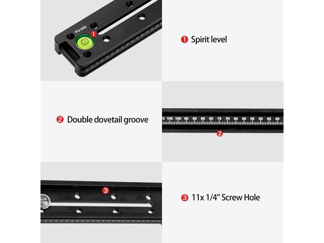 Koolehaoda 200mm Multifunction Rail Nodal Slide Metal Quick Release Clamp Compatible Arca Swiss (PU-200)