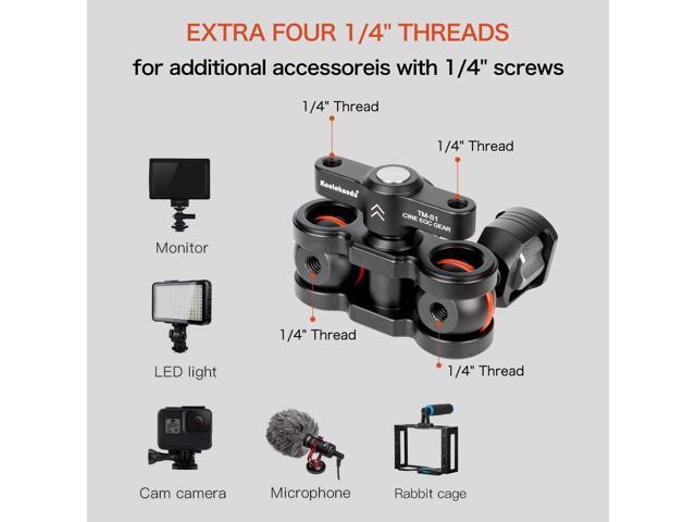 Koolehaoda Large magic arm,load 5KG,Articulating Magic Arm with Double Ballheads for Camera Cage Rig Kit Handle Plate, Field Monitor,...
