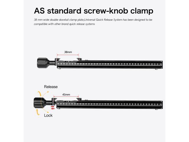 Koolehaoda 200mm Multifunction Rail Nodal Slide Metal Quick Release Clamp Compatible Arca Swiss (PU-200)