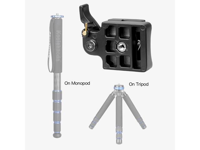 koolehaoda RC2-System Quick Release Adapter for Manfrotto Tripod 200PL-14 Compat Quick Release Plate (RC2-Black)
