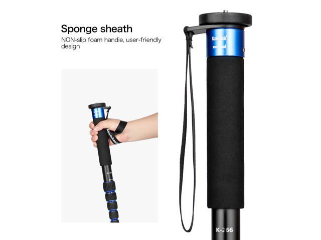 koolehaoda 6-Section Monopod Compact Portable Photography Aluminum Alloy Unipod Stick, Max. Load 10kg / 22lbs, Folding size is only 38CM (Blue)