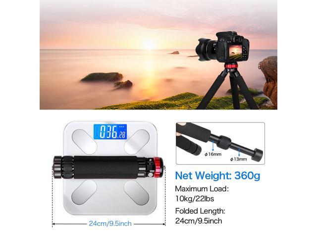 Koolehaoda Mini Camera Tripod Tabletop Tripod Max Height 33cm / 13 inch,with 1/4 and 3/8 Screw Mount and Function Leg Design, Max Load...
