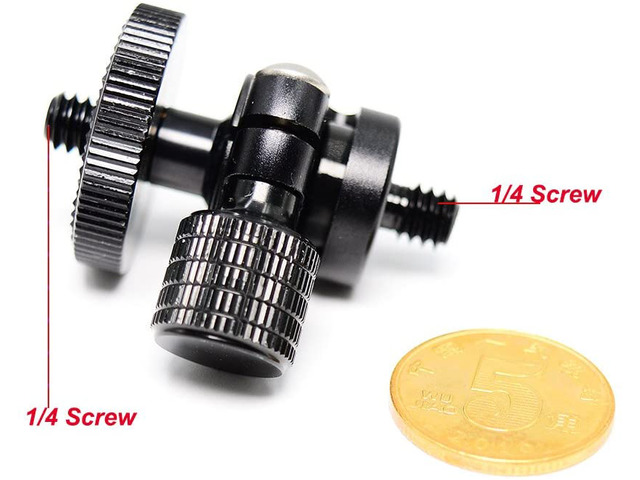 koolehaoda small Ballhead Camera Ball Head Tripod Mount and 1/4 to 1/4 Connector (1/4 to 1/4 Connector)