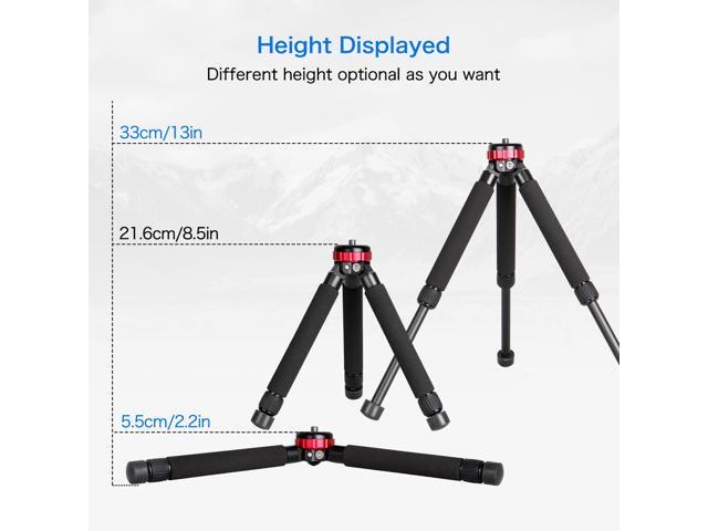 Koolehaoda Mini Camera Tripod Tabletop Tripod Max Height 33cm / 13 inch,with 1/4 and 3/8 Screw Mount and Function Leg Design, Max Load...