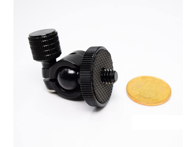 koolehaoda small Ballhead Camera Ball Head Tripod Mount and 1/4 to 1/4 Connector (1/4 to 1/4 Connector)