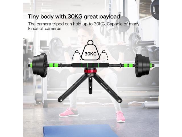 Koolehaoda Mini Tripod Tabletop Metal Tripod with 1/4 and 3/8 Screw Mount and Function Leg Design,Max Load 66lbs,for DSLR Camera,Monopods (MT-01)