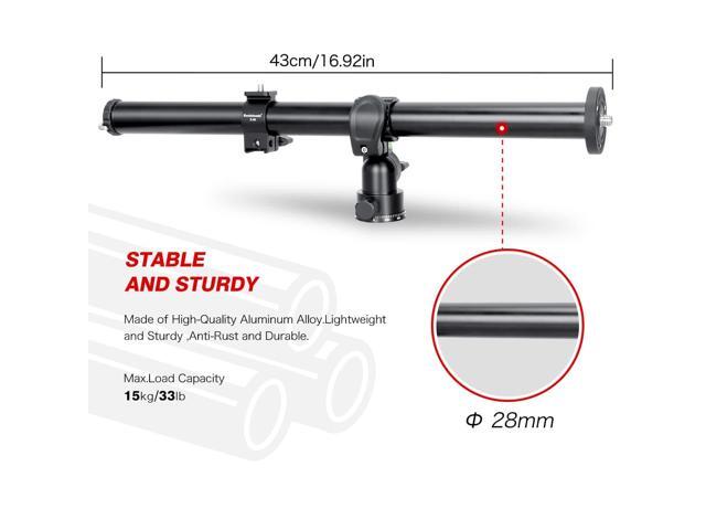 Koolehaoda Tripod Extension Arm,16.5' Horizontal Center Column Tripod Extension Arm 360° Rotatable Rotating Base for Overhead Photography, Macro...