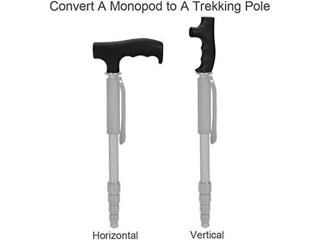 Koolehaoda Monopod Handle Adapter Walking Stick Cane Unipod Handle Trekking Pole Handle Grip for Trekking Climbing Photography