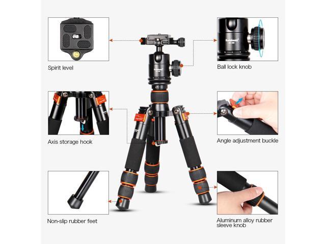 Koolehaoda Portable Tabletop Mini Tripod with Ball Head,Height Adjustable 9-21.5inch, Compact Desktop Macro Mini Tripod with Carrying Bag for DSLR...