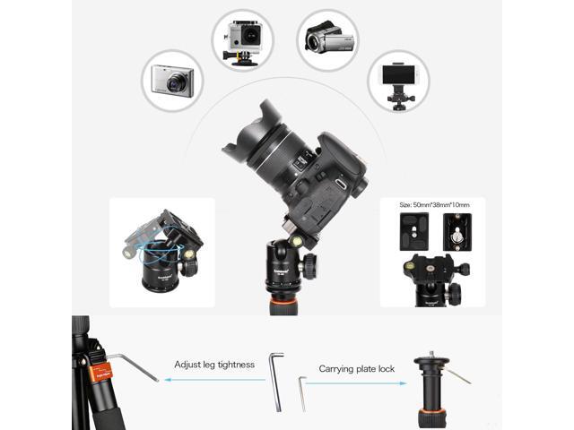 Koolehaoda Portable Tabletop Mini Tripod with Ball Head,Height Adjustable 9-21.5inch, Compact Desktop Macro Mini Tripod with Carrying Bag for DSLR...