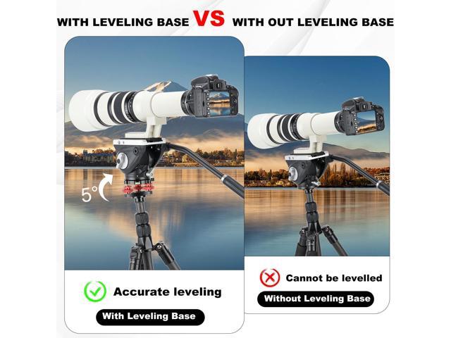 koolehaoda Leveler with Bubble Level LP-64 for Tripod 3/8 Mounting Screw 3 Adjustment Dials for Camera Tripod