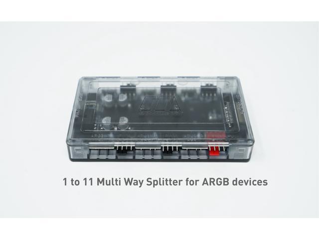 Micro Connectors 12 Port ARGB/PWM Fan and Light Splitter Hub with Magnetic Base