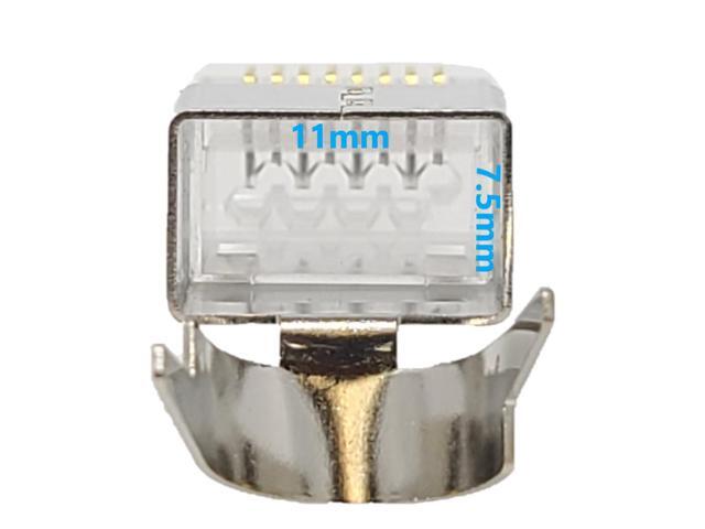 Micro Connectors Metal Shielded (FTP) RJ45 Connectors rated for stranded & solid CAT 7/6A/6 cable (20-Pack) (C20-088L7S-20)
