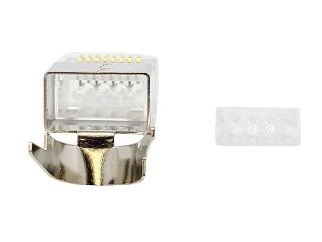 Micro Connectors Metal Shielded (FTP) RJ45 Connectors rated for stranded & solid CAT 7/6A/6 cable (20-Pack) (C20-088L7S-20)