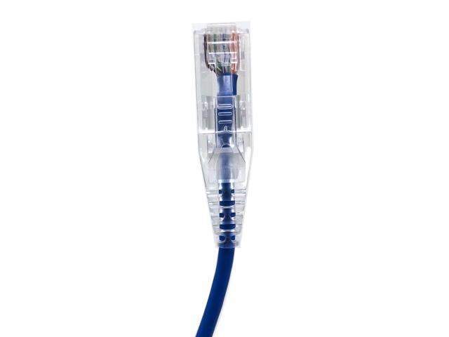 Micro Connectors 7 Feet CAT6A Ultra Slim Patch (28AWG) Cable -Blue 5-Pack (E09-007BL-SL5)