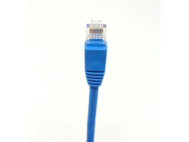 Micro Connectors 14 Feet Cat6A UTP Ethernet Patch (24AWG) Cable -Blue 5-Pack (E09-014BL-5)