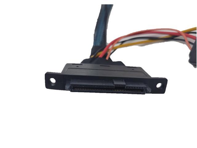 Micro Connectors Internal 12G U.2 Cable (HD MiniSAS SFF-8643 to U.2 SFF-8639) with SATA Power (50cm)