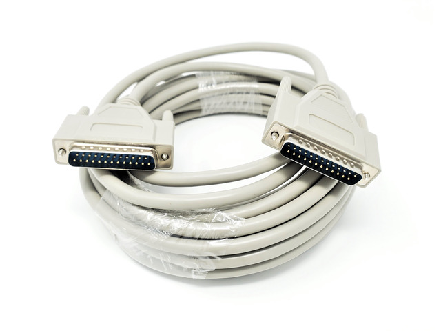 Micro Connectors 50 Feet Serial RS-232 DB25 Male to Male Cable (M02-250)