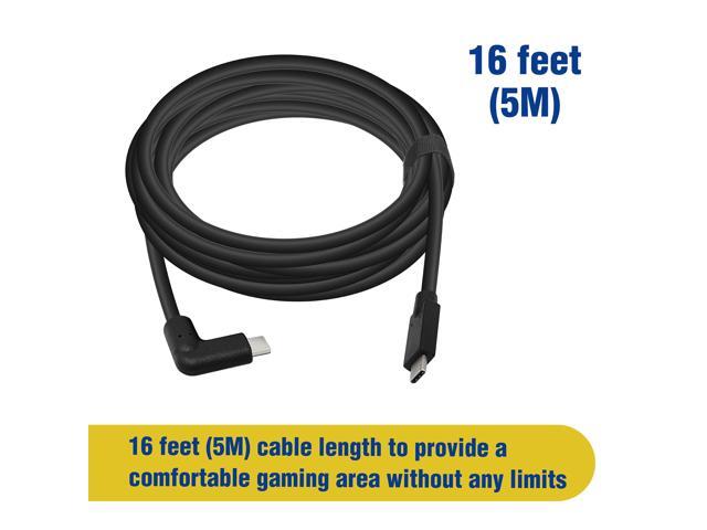 Micro Connectors 16 Feet USB 3.2 Gen 1 Right Angle C to C Cable for Quest Link