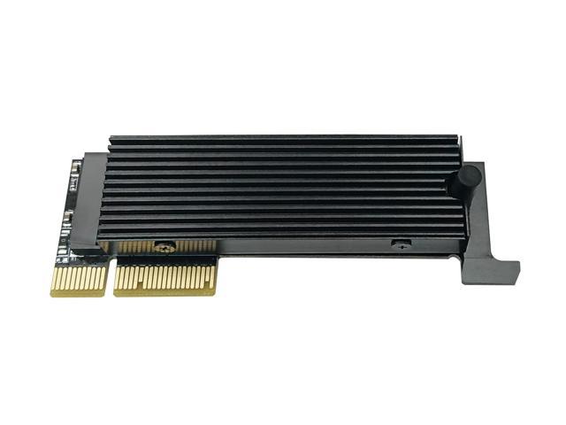 Micro Connectors Low-Profile M.2 NVMe SSD to PCIe 4.0 Adapter with Heat Sink for 1U