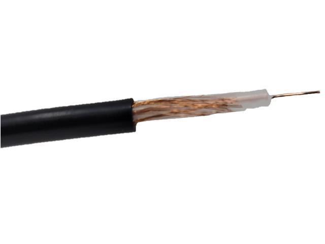 Micro Connectors 100 Feet RG58 50 Ohm Solid-Shielded Bulk Coaxial Cable (RG58T-100)