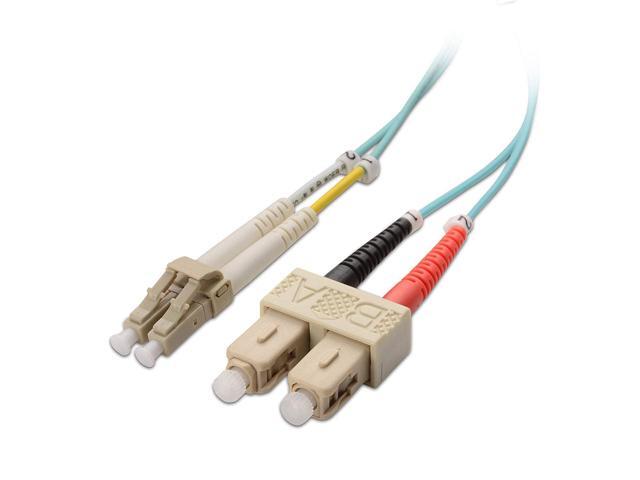 Micro Connectors 10 meter LC/SC 10Gb Multi-Mode Duplex 50/125 OM3 Fiber Optic Cable (FBR-1012-10M)