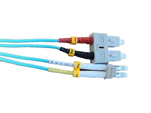 Micro Connectors 5 meter LC/SC 10Gb Multi-Mode Duplex 50/125 OM3 Fiber Optic Cable (FBR-1012-5M)