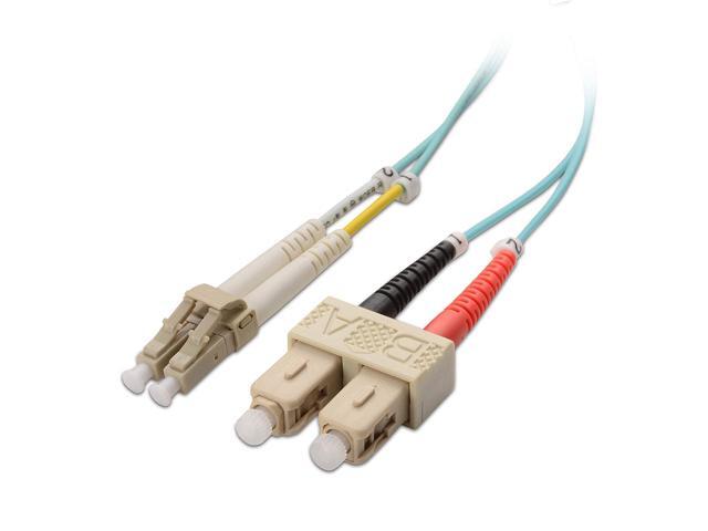 Micro Connectors 5 meter LC/SC 10Gb Multi-Mode Duplex 50/125 OM3 Fiber Optic Cable (FBR-1012-5M)