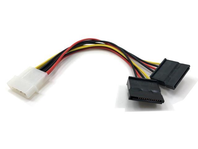 Micro Connectors 6 Inches Dual SATA Power Adapter (F04-131)