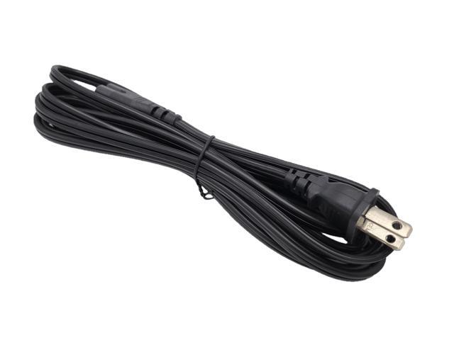 Micro Connectors 10 Feet Notebook AC Power Cord 2 Prong (18 AWG) Black (M05-125-10)