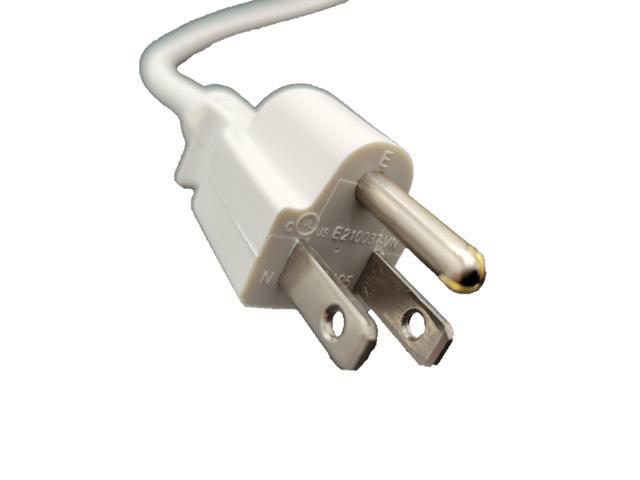 Micro Connectors 6 feet Universal AC Power Cord (18 AWG) White 2-Pack (M05-113ULWH-2P)